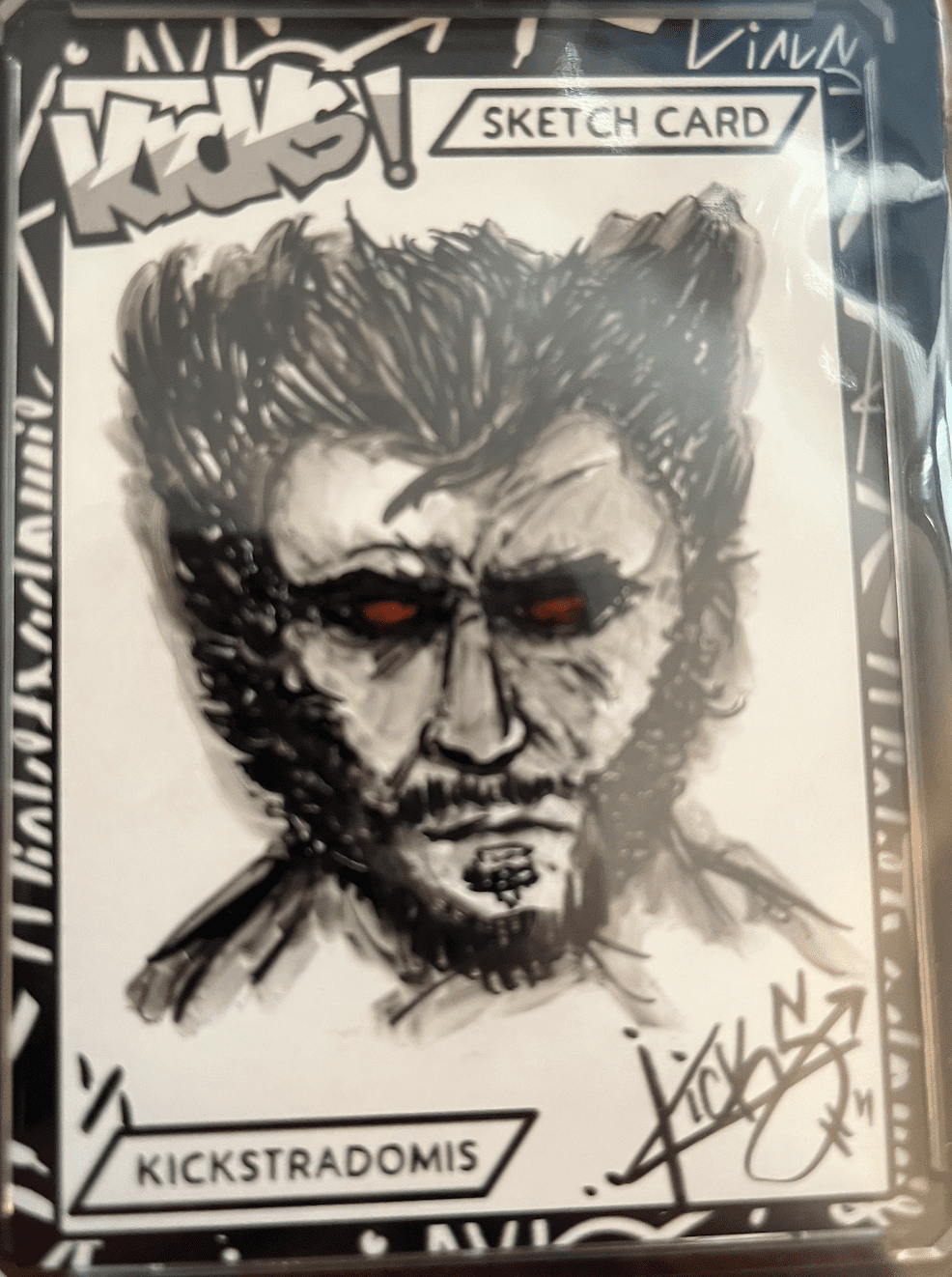 Kicks! 1of1 Sketch Wolverine