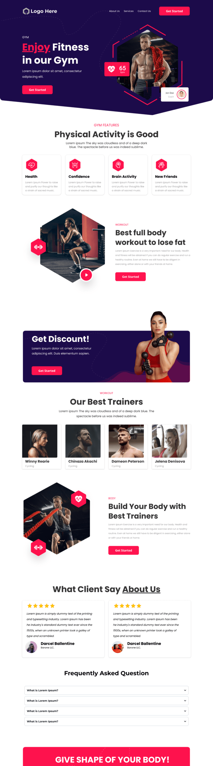 Legendary Leads Funnel Template - Gym