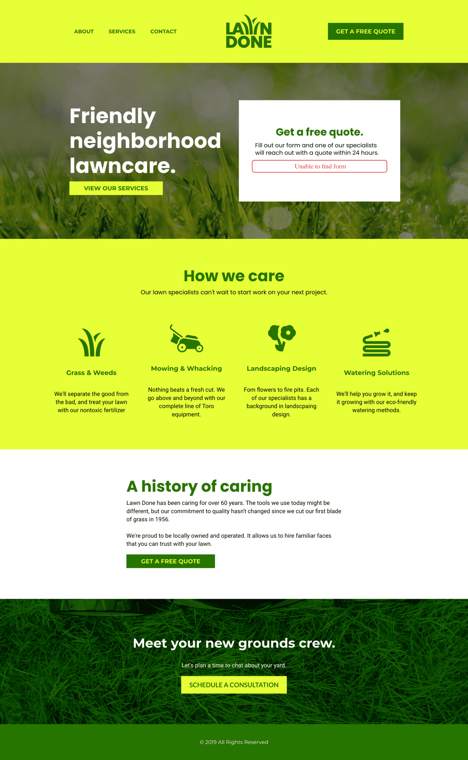 Legendary Leads Funnel Template - Lawn Care