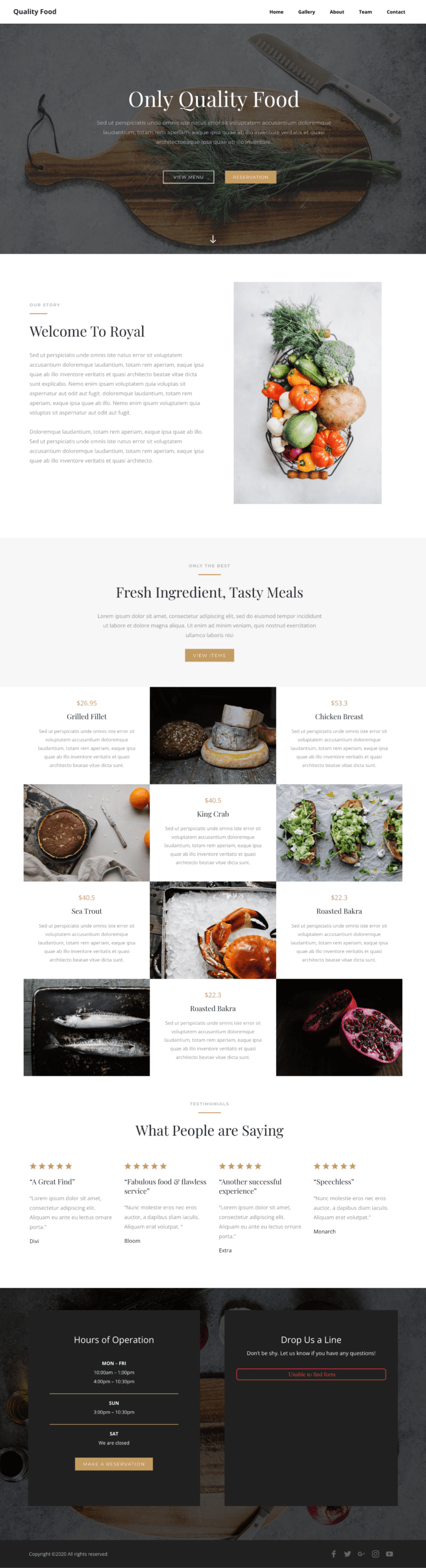 Legendary Leads Funnel Template - Restaurant